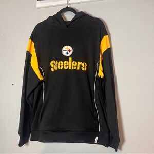 Reebok Pittsburgh Steelers Hoodie Sweatshirt Men's Size Large Black Yellow